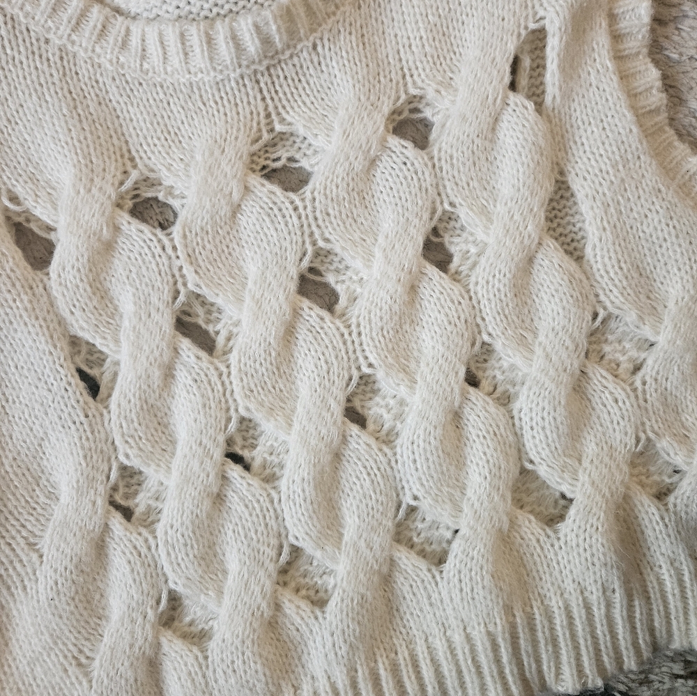 Pilcro Open Knit Sweater Vest One Size - Picture 3 of 6